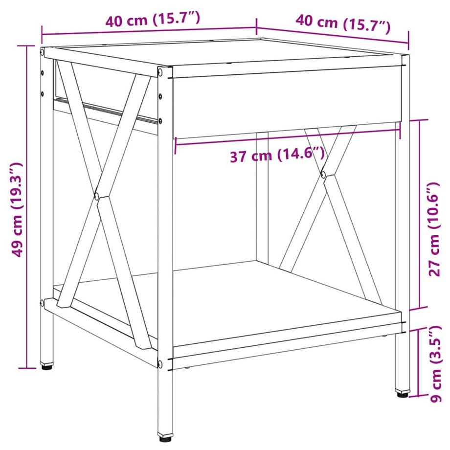VidaXL Table basse bois d'ingénierie  