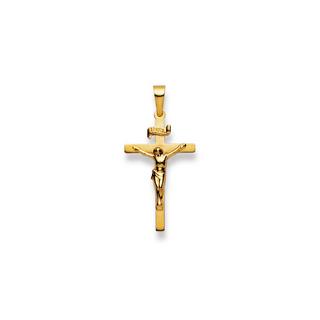 MUAU Schmuck  Pendentif croix en or jaune 750, 31x15mm 