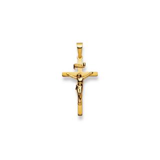 MUAU Schmuck  Anhänger Kreuz Gelbgold 750, 31x15mm 
