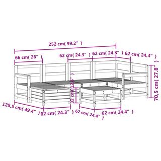 VidaXL set divano da giardino Legno di pino  