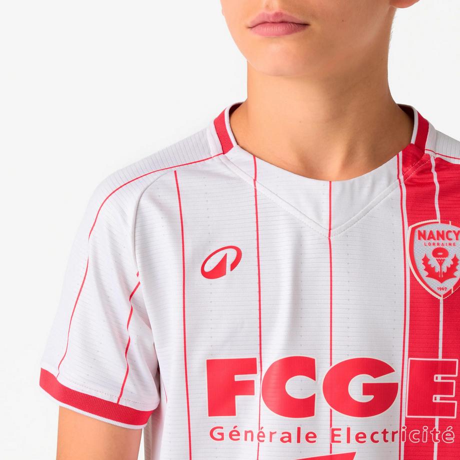 KIPSTA  Offizielles Heimtrikot AS Nancy Lorraine Kinder weiss, Saison 26/27 