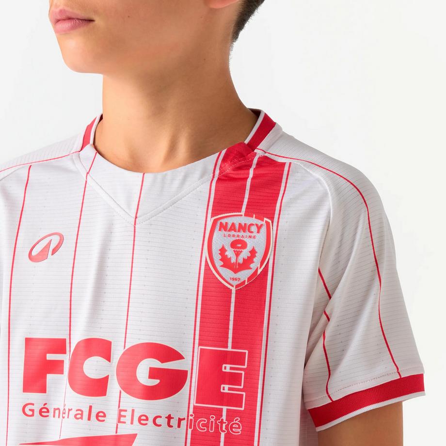 KIPSTA  Offizielles Heimtrikot AS Nancy Lorraine Kinder weiss, Saison 26/27 