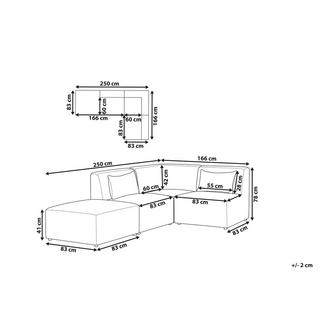 Beliani Sofa mit Ottomane aus Cord Modern LEMVIG  