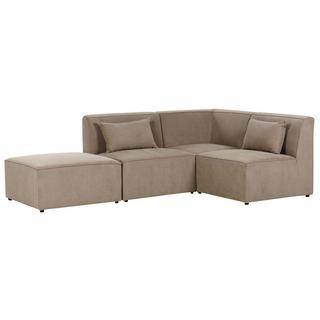 Beliani Sofa mit Ottomane aus Cord Modern LEMVIG  