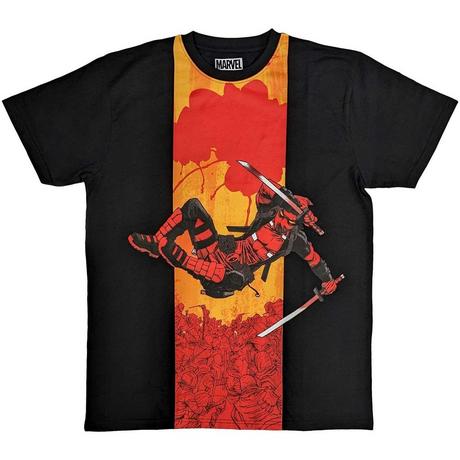 Deadpool Katana Blutspritzer Grafikdruck T-Shirt  