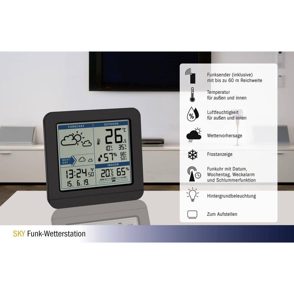TFA TFA-Dostmann Sky Bianco LCD Batteria  