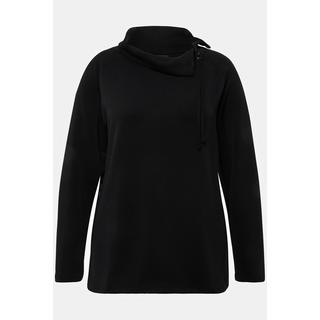 Ulla Popken  Sweatshirt, Modalmix, Stehkragen, Zipper, Langarm 