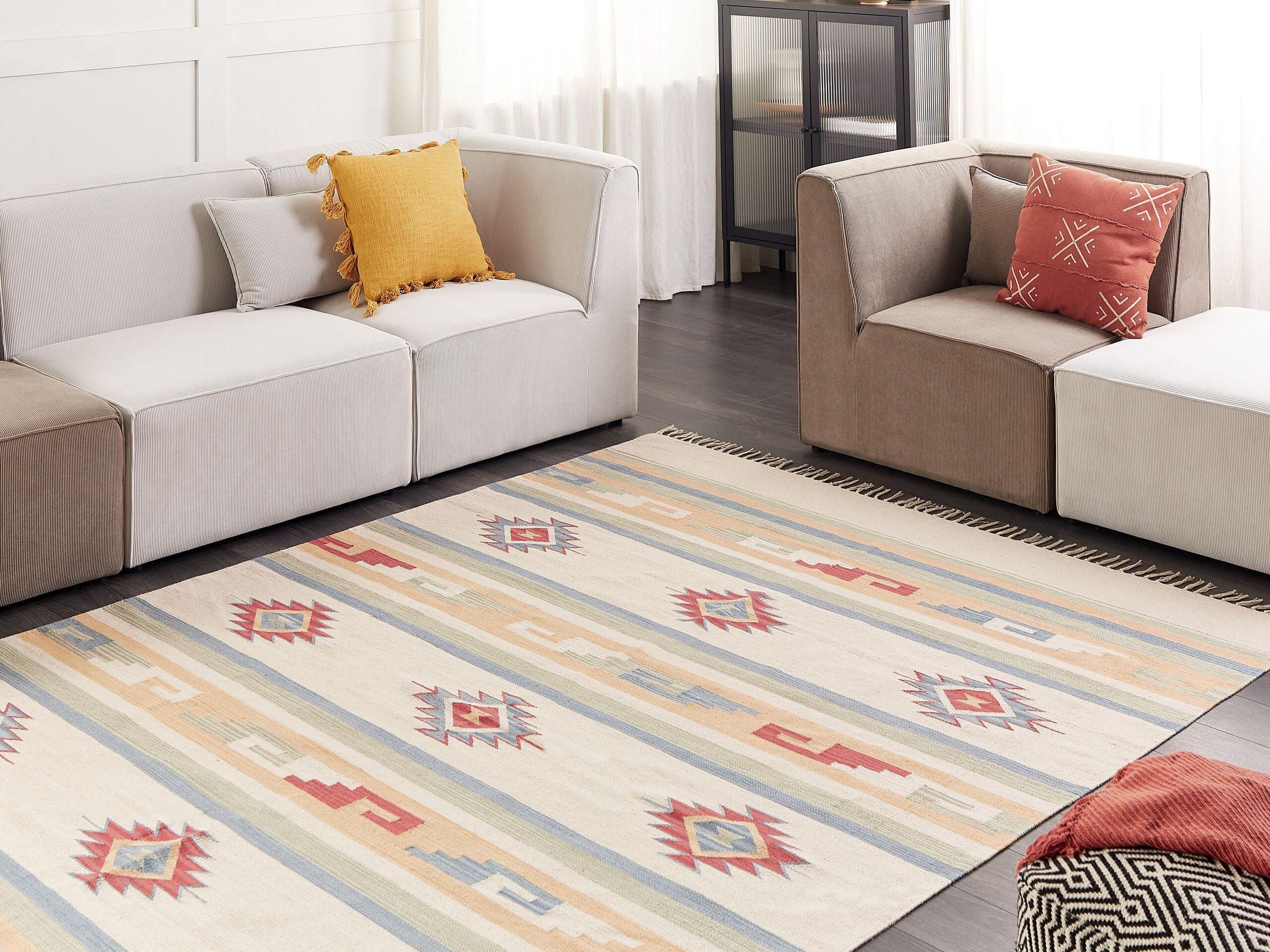 Beliani Tapis en Coton Traditionnel APARAN  