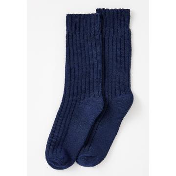 Rippstrick-Socken aus Thermolactyl-Bouclé.