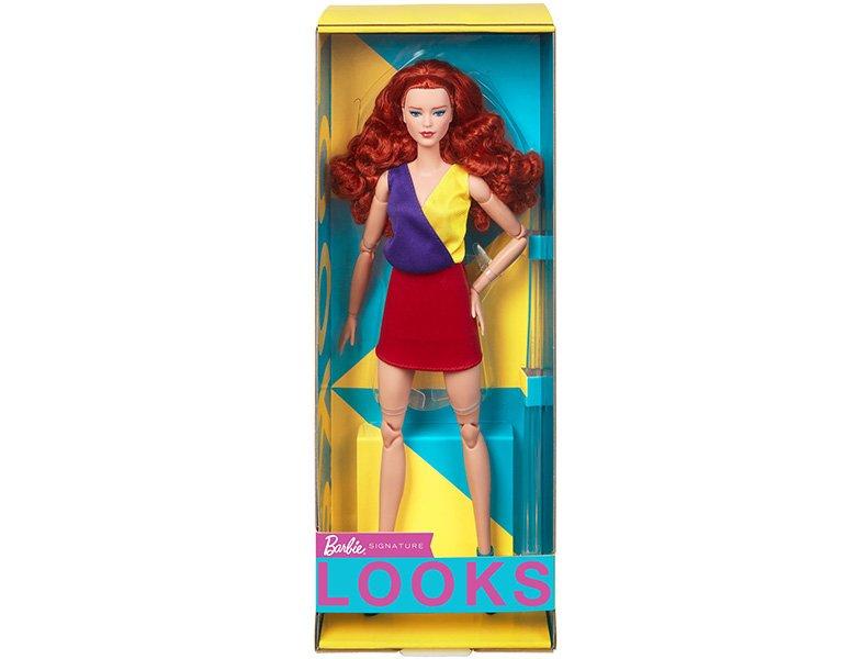 Barbie  Signature Looks Red Hair Red Skirt 