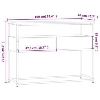 VidaXL Table console bois d'ingénierie  