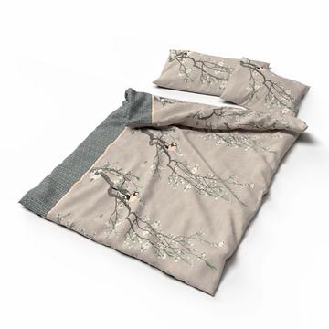 Lotus Duvetbezug Bambus Birds spring