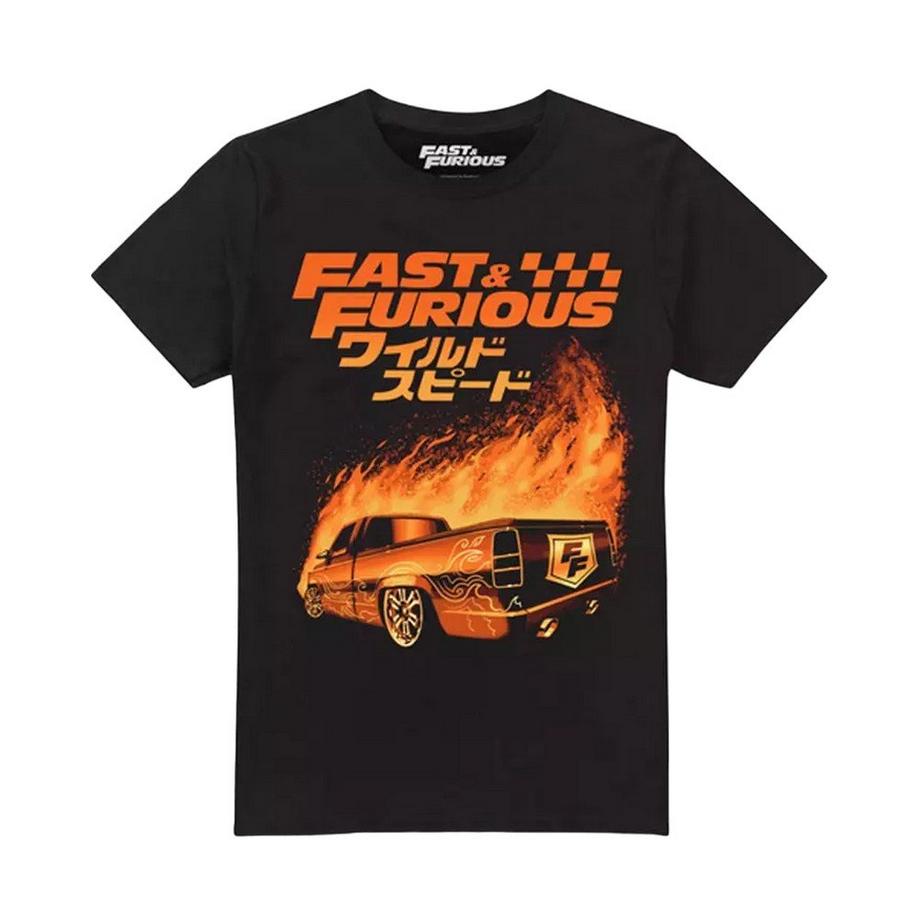 Fast & Furious Auto Fuoco Logo Stampa Grafica T-Shirt  