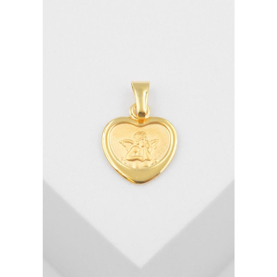 MUAU Schmuck  Anhänger Schutzengel Gelbgold 750, 16x11mm 