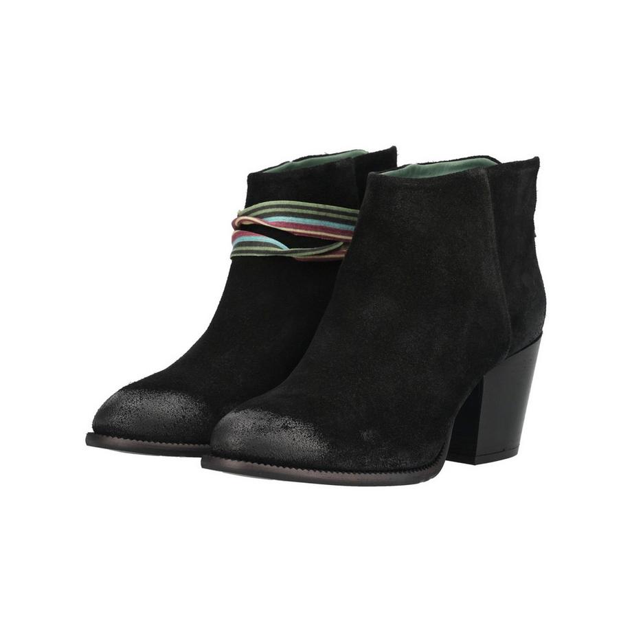 Felmini Veloursleder Stiefelette mit Blockabsatz  