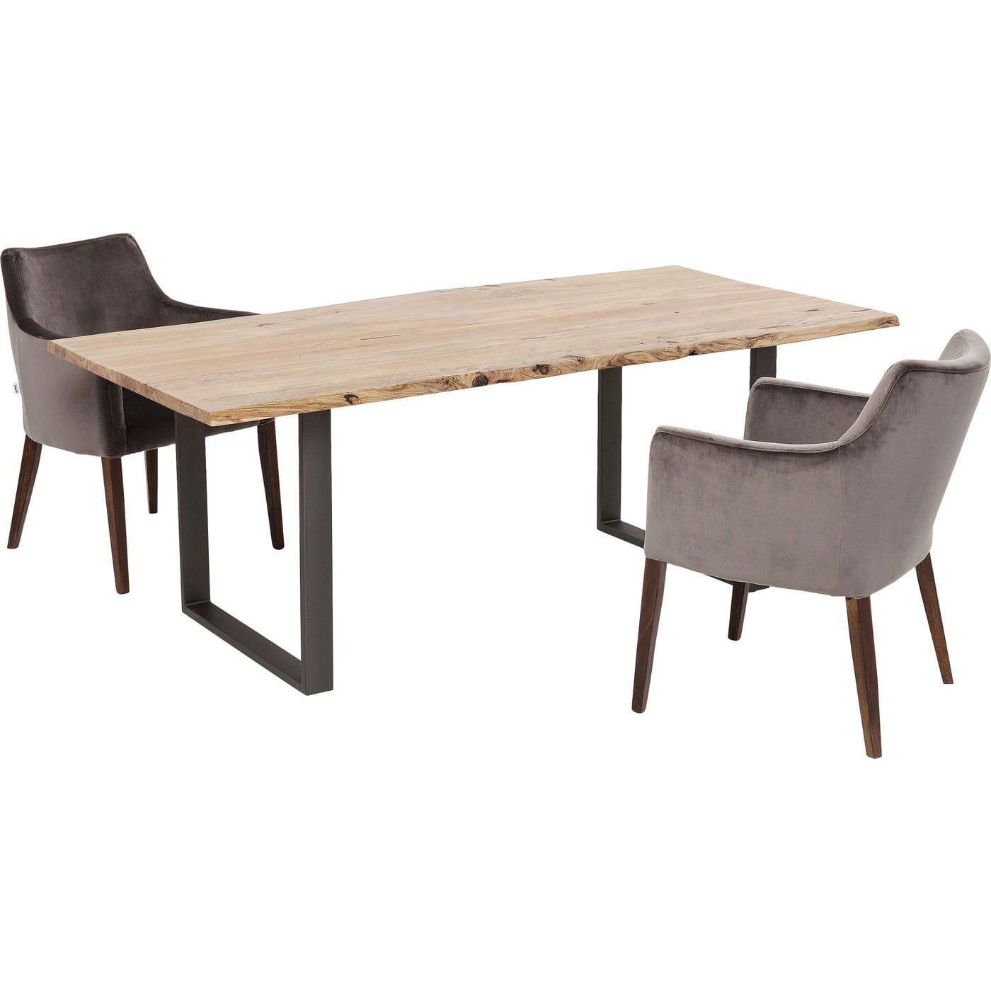 KARE Design Table Harmony acier brut 200x100cm  