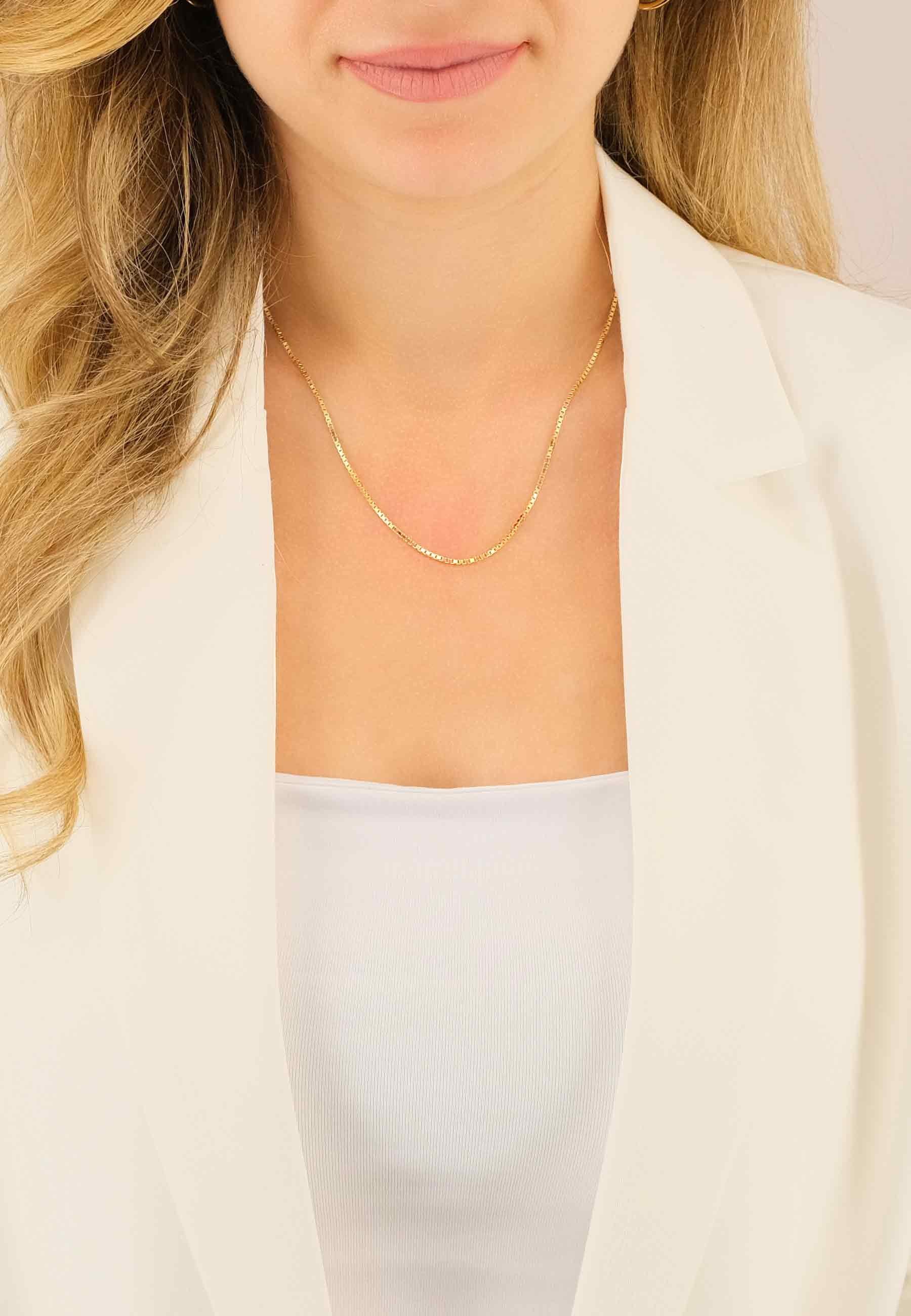 MUAU Schmuck  Collier Venezianer Gelbgold 750, 1.4mm, 60cm 