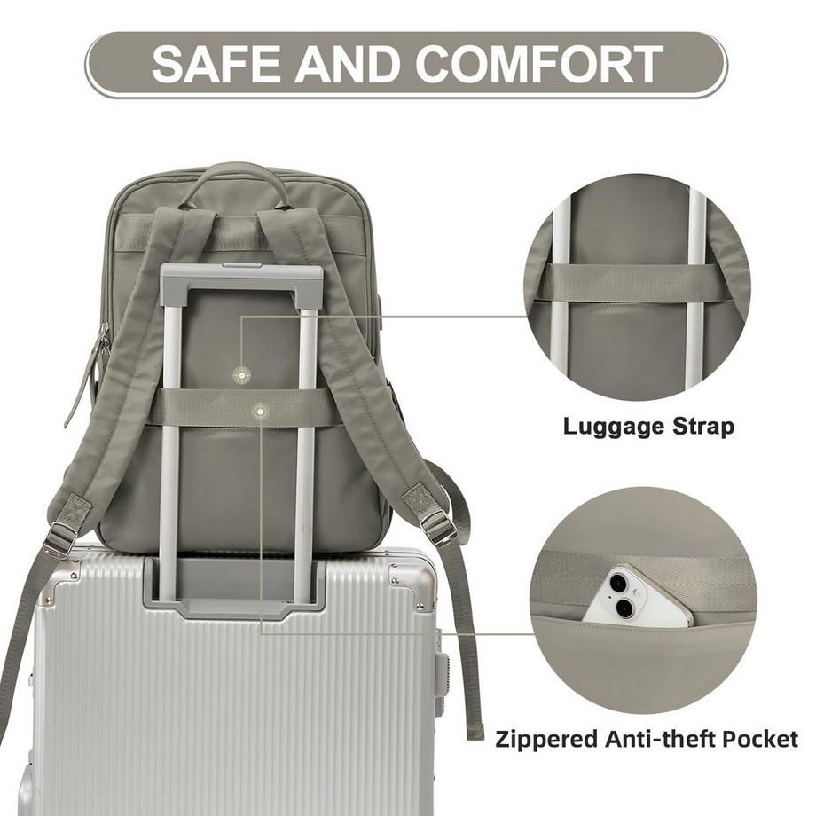 Only-bags.store  Rucksack Eleganter mittlerer Laptoprucksack Laptopfach USB-Ladeanschluss Schulrucksack Teen Rucksack Schule Wasserdichter Arbeitsrucksack 