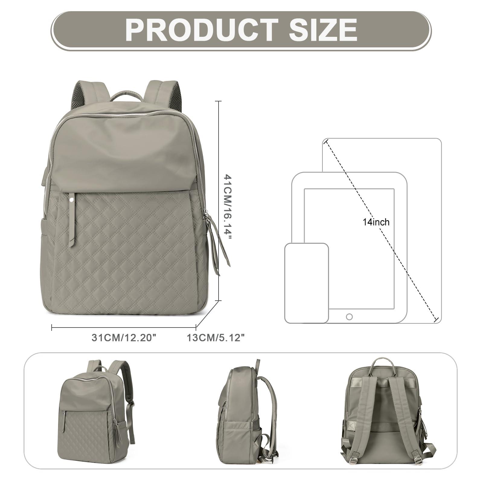 Only-bags.store Rucksack Eleganter mittlerer Laptoprucksack Laptopfach USB-Ladeanschluss Schulrucksack Teen Rucksack Schule Wasserdichter Arbeitsrucksack  