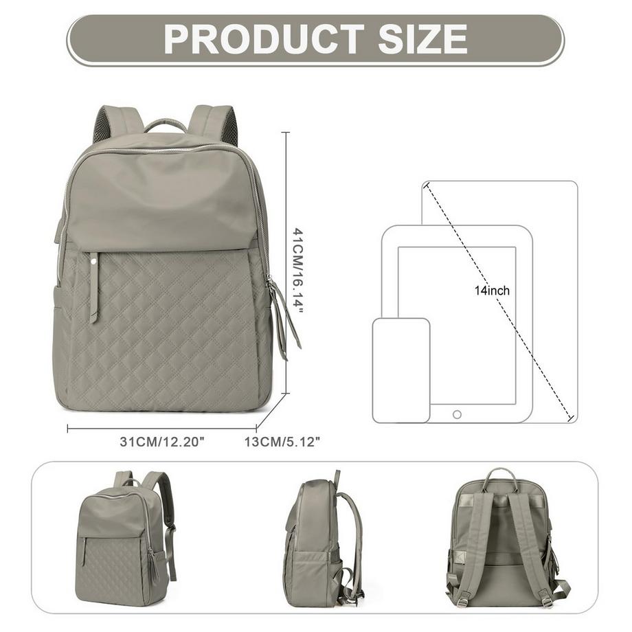 Only-bags.store  Rucksack Eleganter mittlerer Laptoprucksack Laptopfach USB-Ladeanschluss Schulrucksack Teen Rucksack Schule Wasserdichter Arbeitsrucksack 