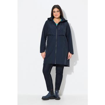 Parka con spacchetti laterali con zip, tasche con zip e cappuccio