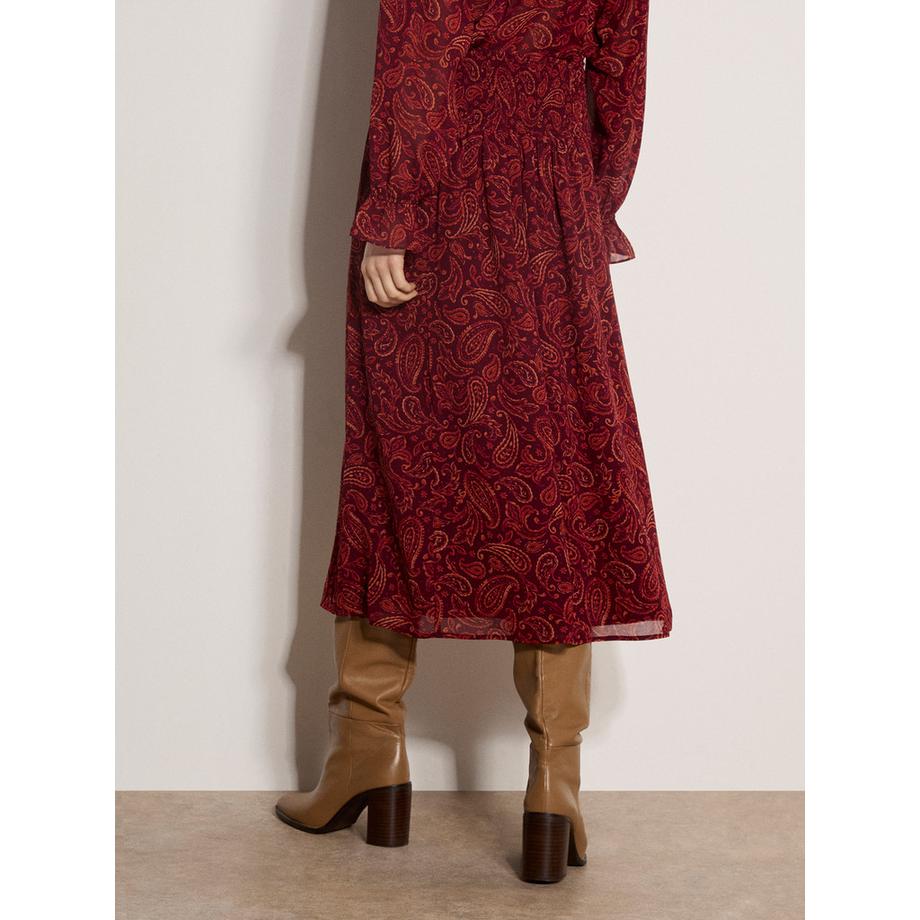 APRICOT Chiffon-Midaxi-Rock in A-Linie mit Paisley-Muster  