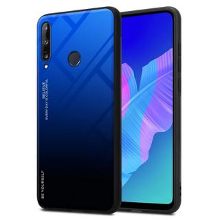 Cadorabo  Housse compatible avec Huawei P40 LITE E - Coque de protection bicolore en silicone TPU et dos en verre trempé 