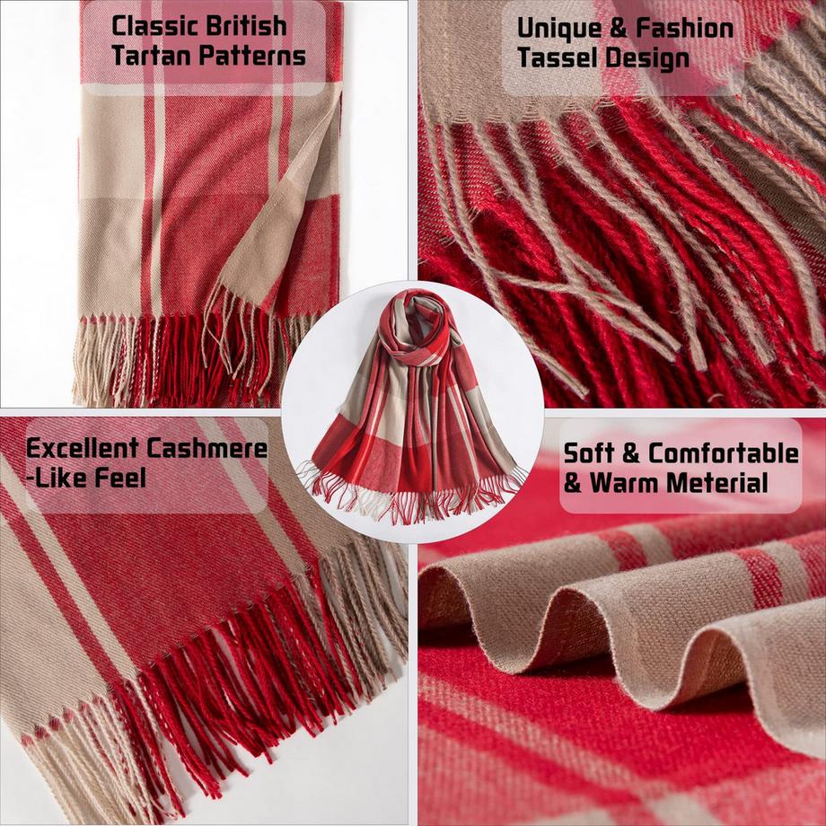 Only-bags.store Pashmina Sciarpa Plaid Oversize  