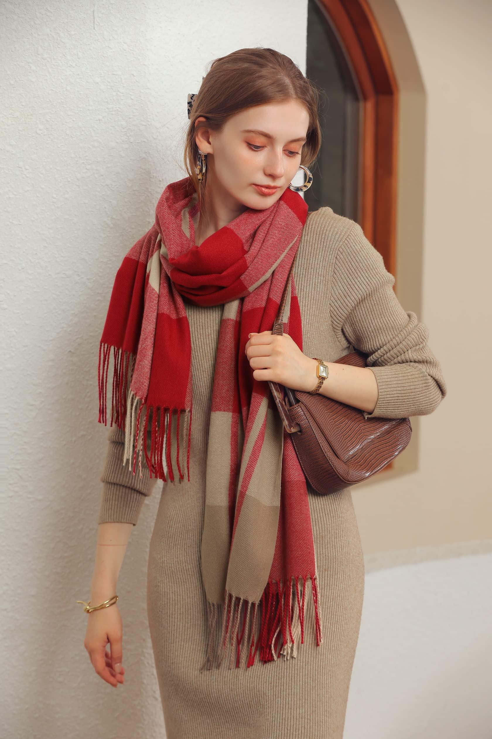 Only-bags.store Pashmina Écharpe Plaid Surdimensionnée  