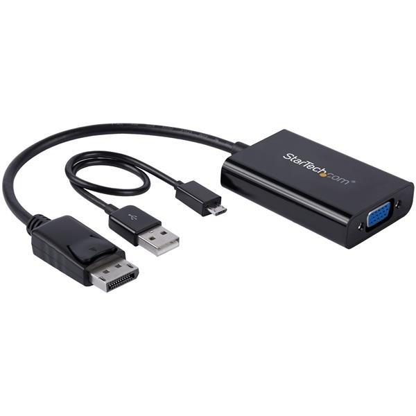 STARTECH.COM  StarTech.com Adaptateur vidéo DisplayPort vers VGA avec audio - M/F - 1920x1200 / 1080p - Noir 