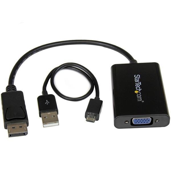 STARTECH.COM  StarTech.com Adaptateur vidéo DisplayPort vers VGA avec audio - M/F - 1920x1200 / 1080p - Noir 