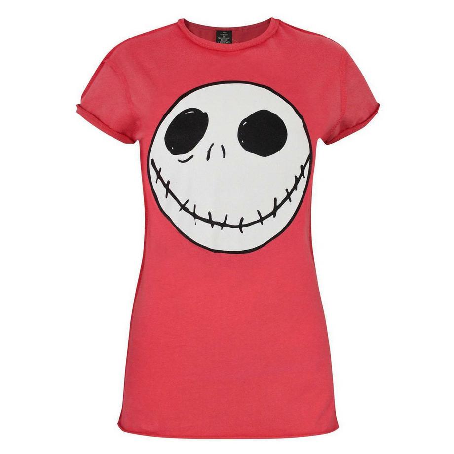 Nightmare Before Christmas Jack Skellington Cucitura Invertita Slim Fit T-Shirt  