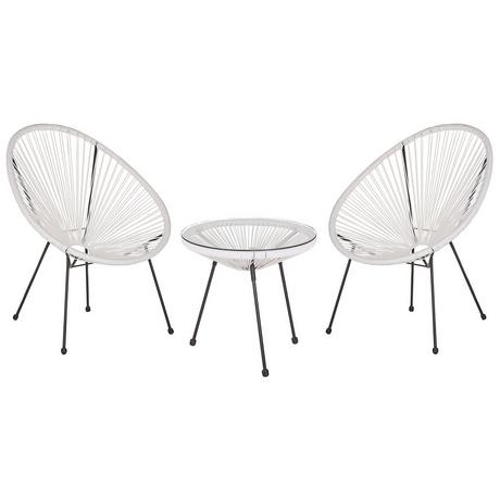 Beliani Ensemble pour bistro en Polyrotin Boho ACAPULCO II  