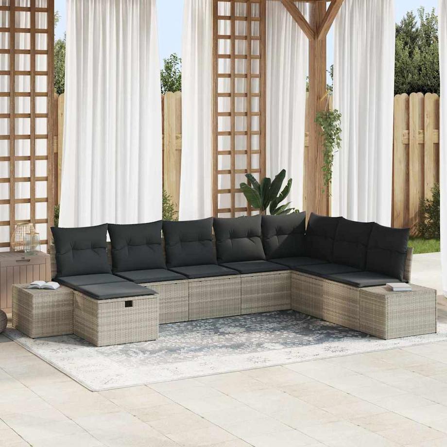 VidaXL Set Divano da Giardino Polyrattan  