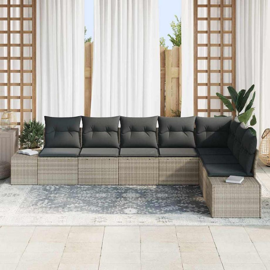 VidaXL Set Divano da Giardino Polyrattan  