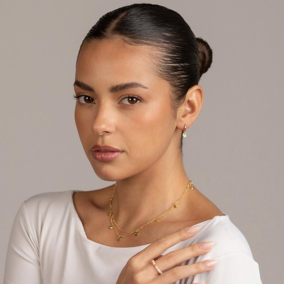 Balibay  Esma -  Halskette aus reinem 925 Sterling Silber 14 Karat vergoldet 