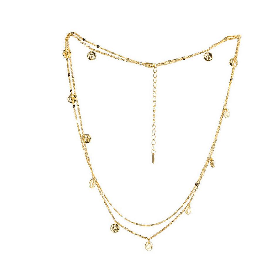 Esma -  Halskette aus reinem 925 Sterling Silber 14 Karat vergoldet