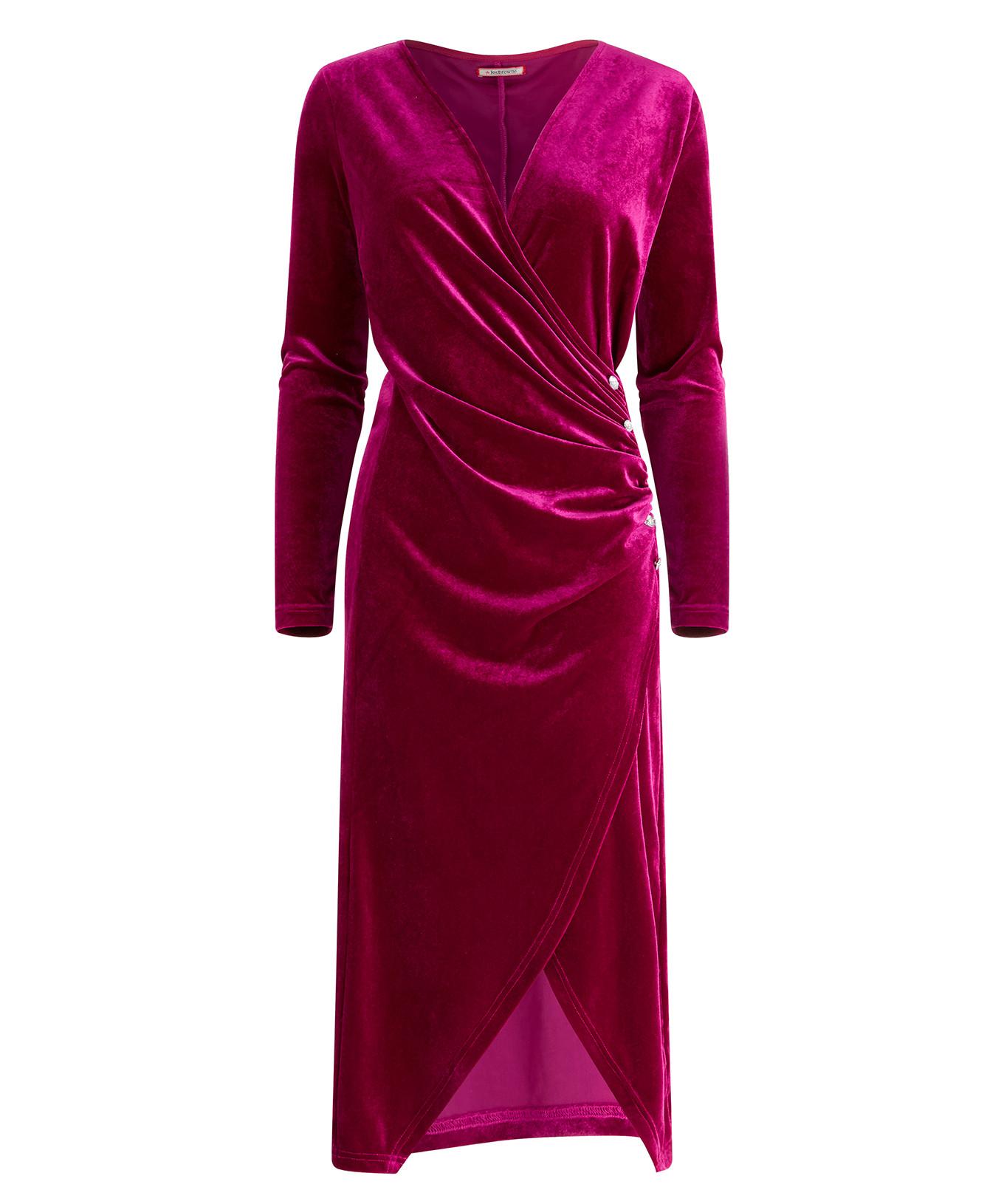 Joe Browns Robe en Velours Extensible Col V  