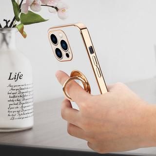 Cadorabo  Housse compatible avec Apple iPhone 14 PRO MAX avec anneau - Coque de protection en silicone TPU flexible, avec protection pour appareil photo et support voiture magnétique 