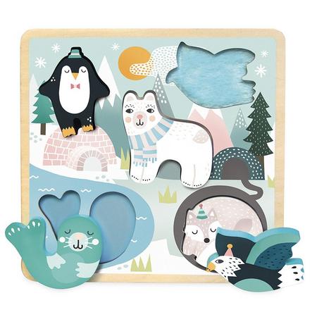 Vilac  Michelle Carlslund, Puzzle Tiere im Eis 