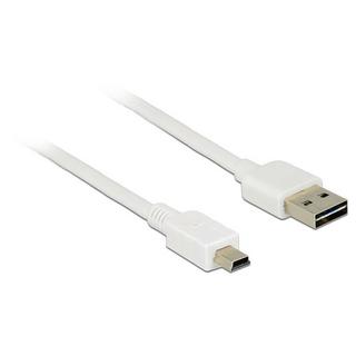 DeLock  0.5m, USB2.0-A/USB2.0 Mini-B cavo USB 0,5 m USB A USB B Bianco 