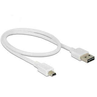 DeLock  0.5m, USB2.0-A/USB2.0 Mini-B cavo USB 0,5 m USB A USB B Bianco 