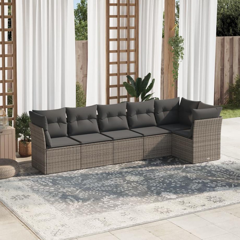 VidaXL Ensemble de canapés de jardin rotin synthétique  