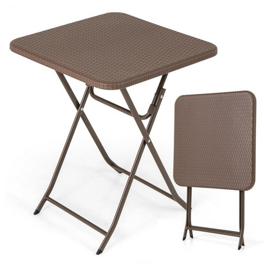 Tavolo pieghevole in stile rattan