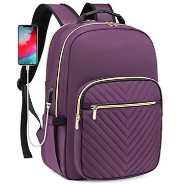 Rucksack, wasserdichte Laptop-Tasche Tagesrucksäcke Eleganter Schulrucksack mit USB-Ladeanschluss