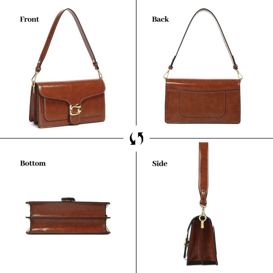 Only-bags.store Umhängetasche Clutch mit 2 abnehmbaren breiten Riemen Kreditkartenfächer  