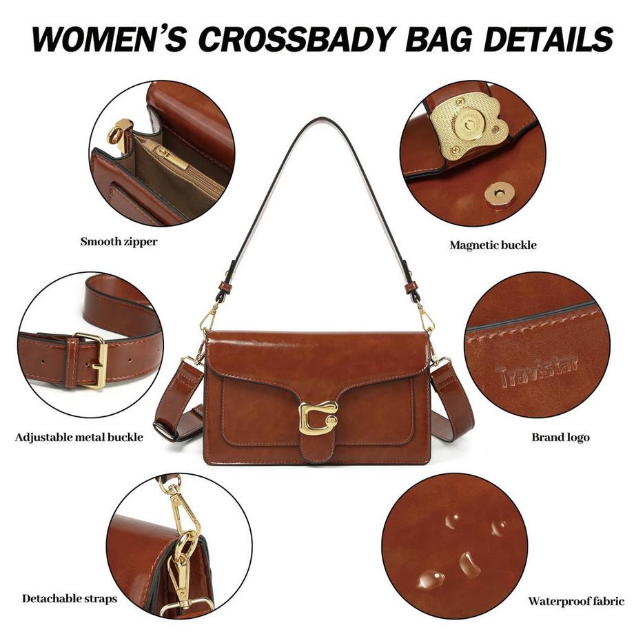 Only-bags.store Umhängetasche Clutch mit 2 abnehmbaren breiten Riemen Kreditkartenfächer  