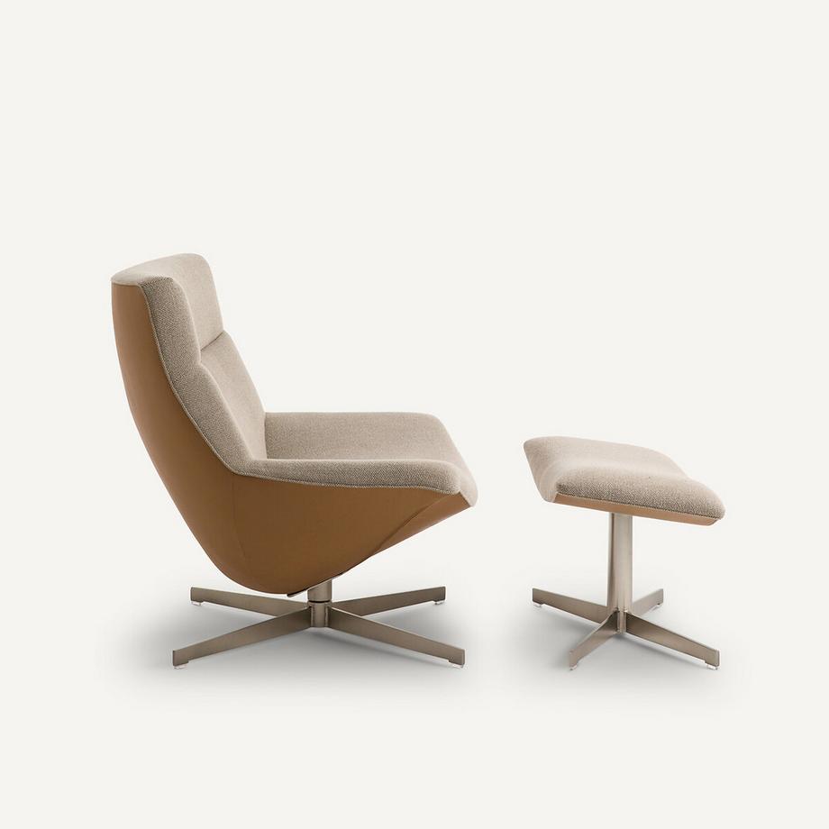 AM.PM Fauteuil relax pivotant et son repose-pieds Wesley  