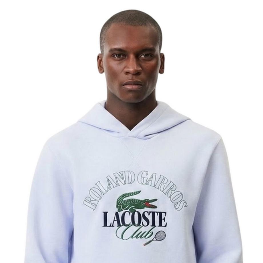 LACOSTE Roland Garros Felpa Con Cappuccio Vestibilità Rilassata  