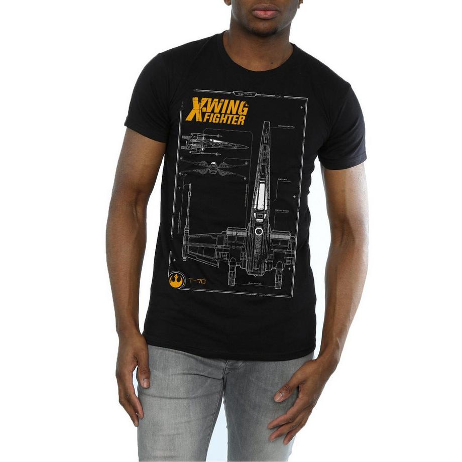 STAR WARS Force Awakens X-Wing Manual T-Shirt  